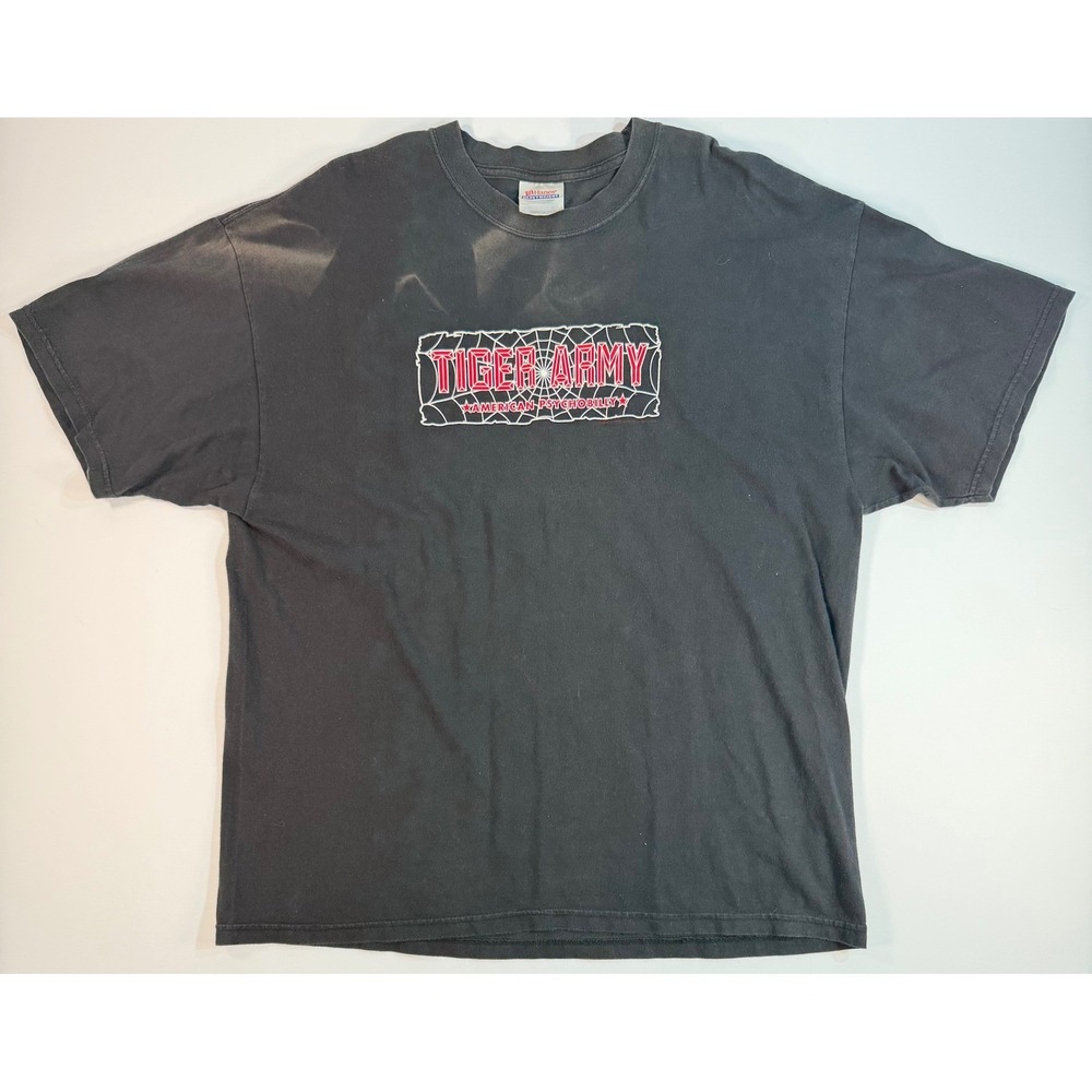 Vintage 2001 Tiger Army American Psychobilly Band T-Shirt XL Hanes Heavyweight